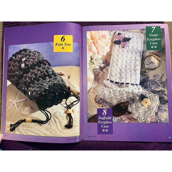Crocheted fantasy pattern book 1998 sweater bag afgan - Picture 7 of 15